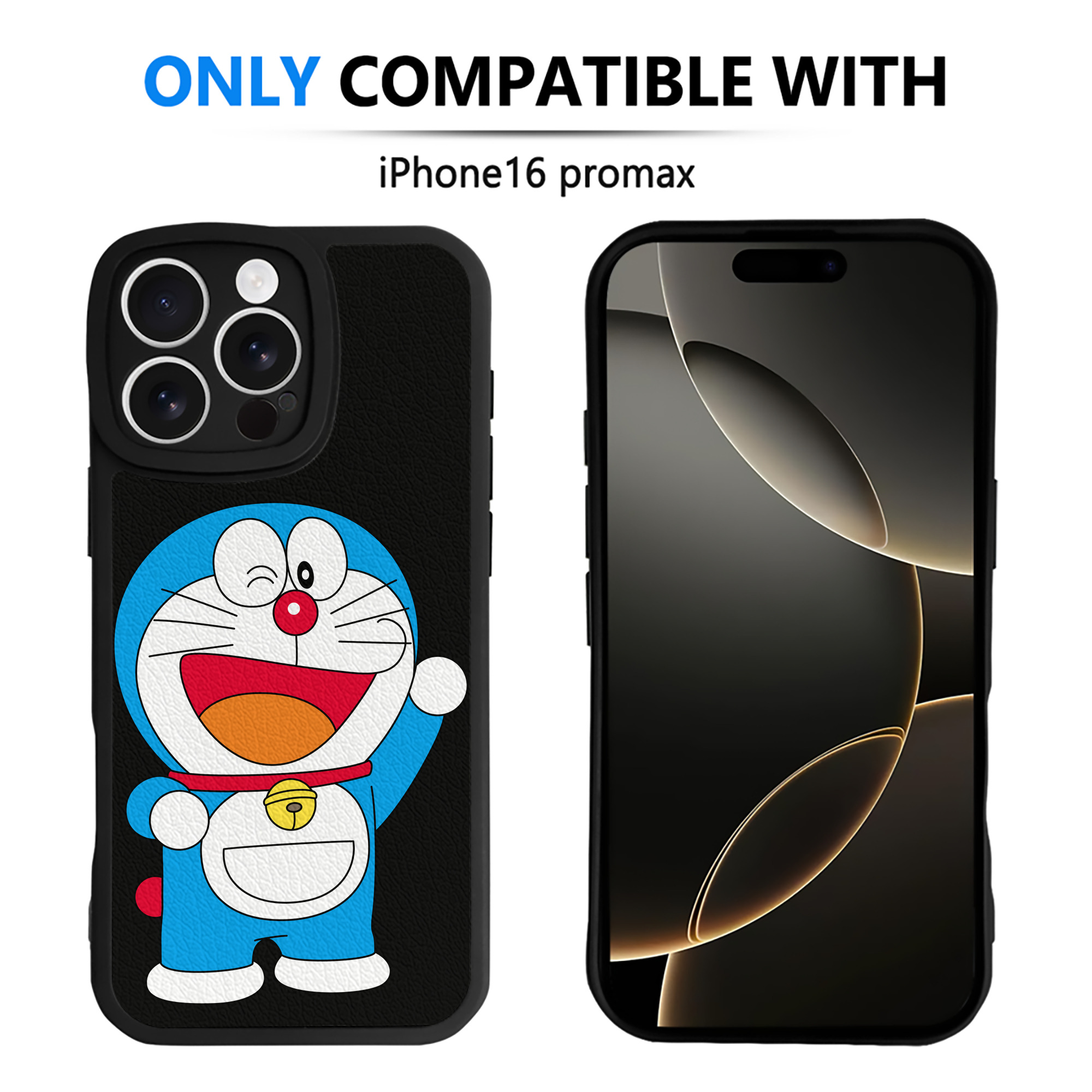 （画像用） ドラえもん Doraemon 【iPhone 16シリーズ対応】シリコンスマホケース（レザー調） 材質：シリコン